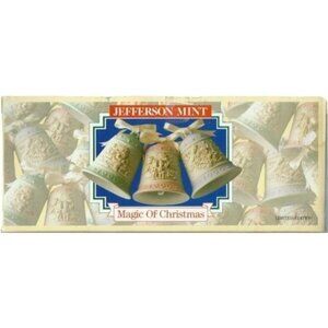 Jefferson Mint "Magic Of Christmas" Porcelain Christmas Ornaments Set of 3 Bells